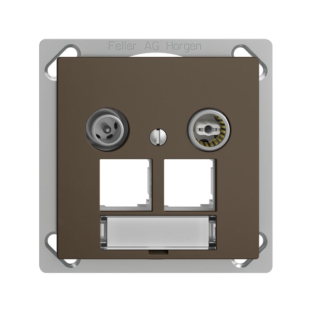 EB-Multimediadose EDIZIOdue FM.TE EASYNET 11dB, f.2×RJ45 S-One, coffee