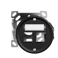 AP-Montageset Sdue, Geradeauslass für 2×Keystone schwarz