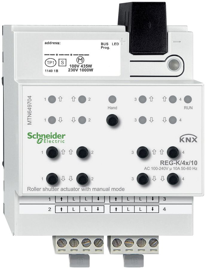 REG-Rolladenaktor KNX Schneider Electric 4×230V, MTN649704