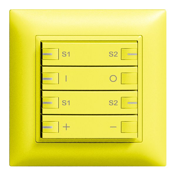 UP-Frontset ON-OFF Dimmer Szene 4T mit LED ZEP EDIZIOdue lemon