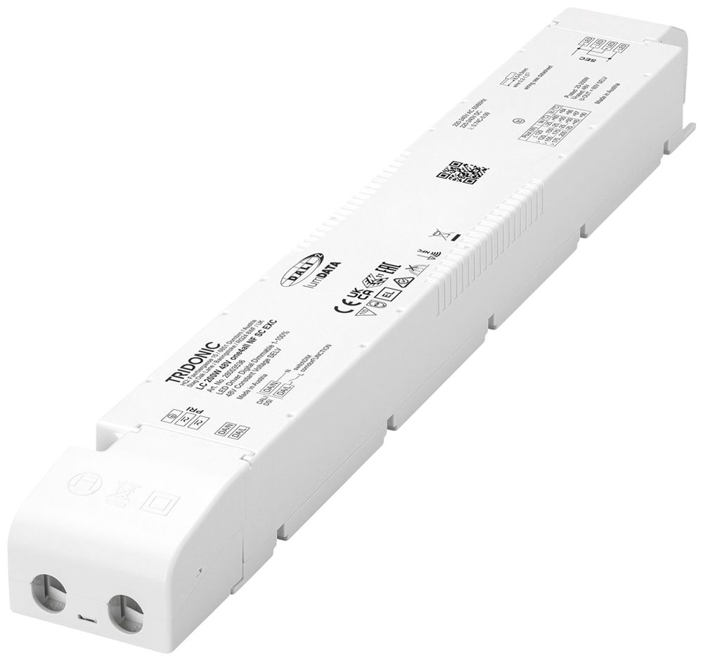 Alimentation LED Tridonic LC 20…200W OUT:48…60V 417…4167mA DALI 280×43×30mm
