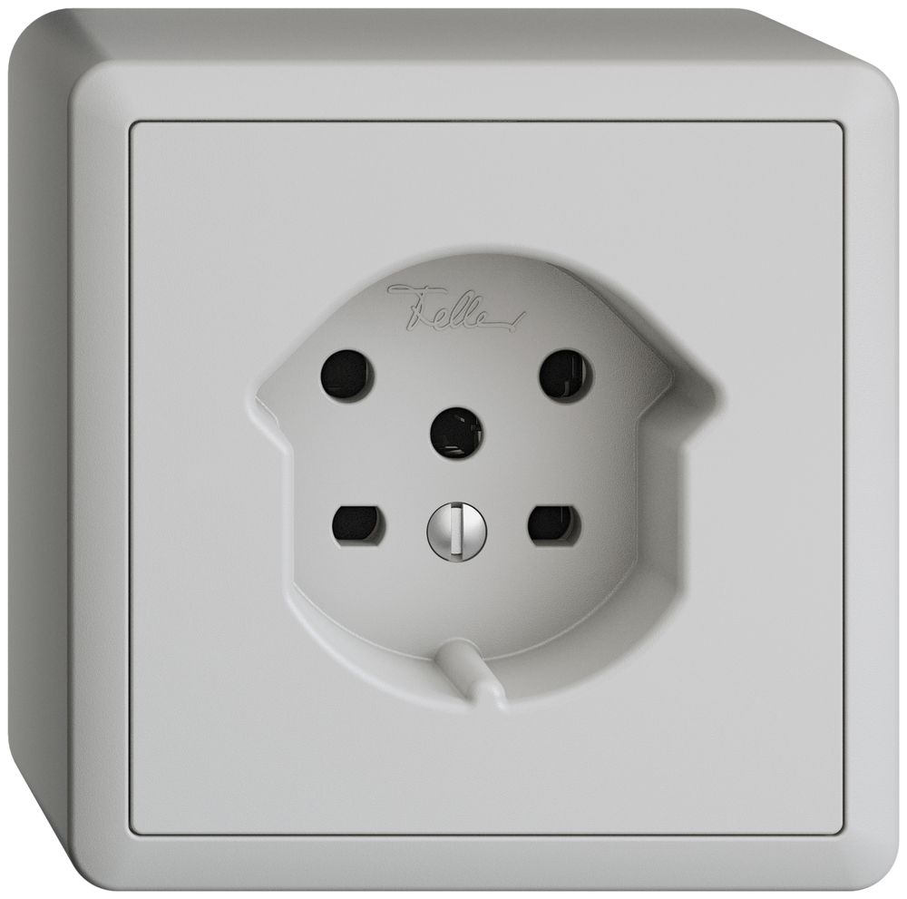 AP-Steckdose EDIZIOdue FX54 T15 hellgrau