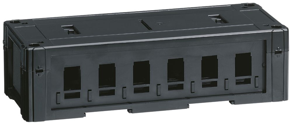 Consolidation Point Hager per 6 moduli Keystone, nero