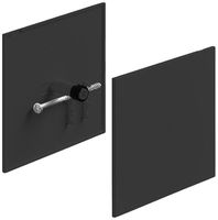 Steckdeckel HSB Weibel Slim Mini 96×96mm Kunststoff schwarz