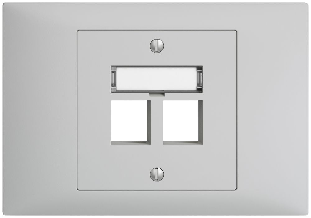 EB-Montageset EDIZIOdue BKE, Geradeauslass 2×Keystone hellgrau