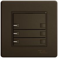 Poussoir universel ENC EDIZIO.liv UNI SNAPFIX® a.LED RGB 6× comm.1T br