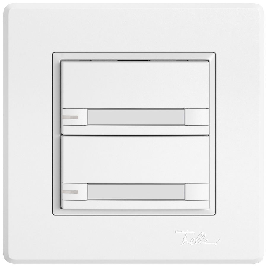 UP-Universaltaster EDIZIO.liv UNI SNAPFIX® 5…48V m.LED blau 2× 2-Tbed.Pap.ws