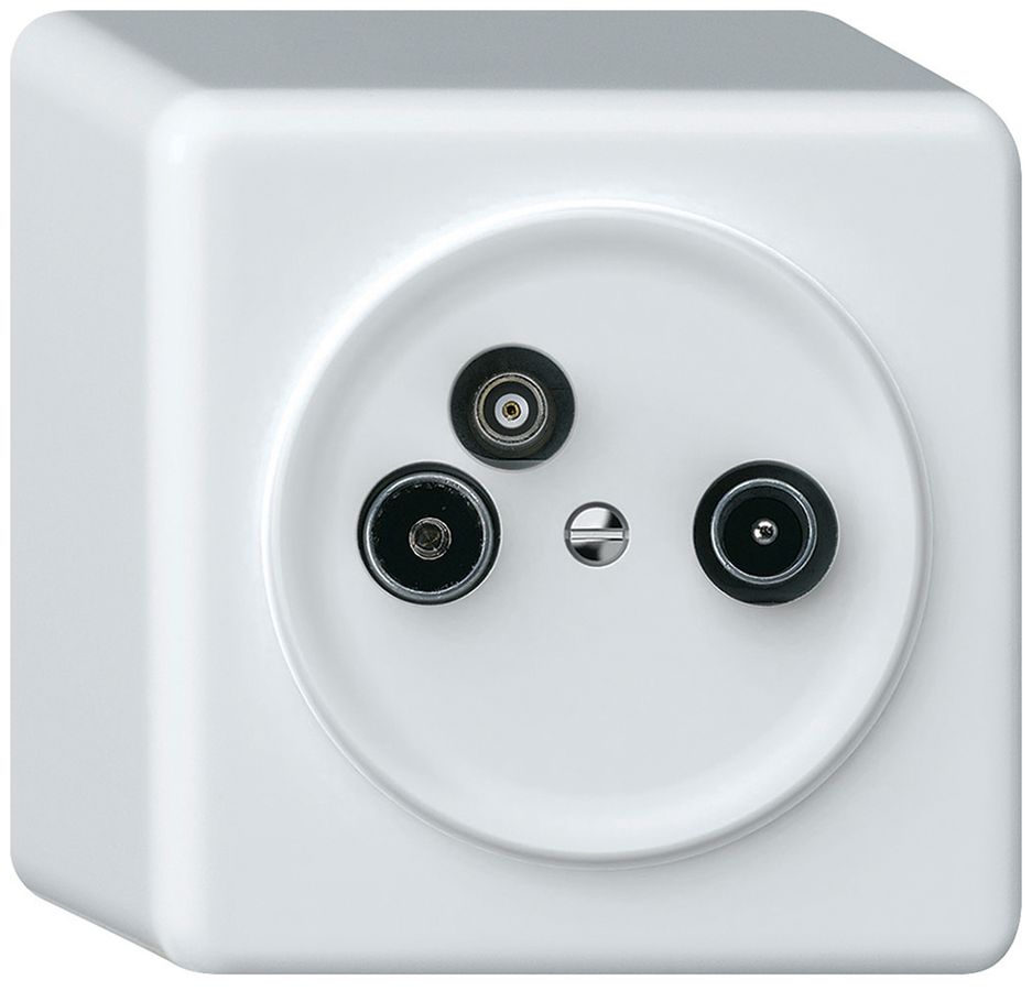 AP-Antennendose TV-R-Daten origin Durchgangsdose 14dB 4dB weiss