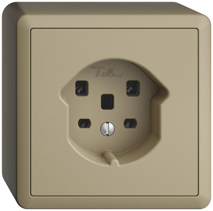 Prise AP EDIZIOdue T25 16A sand, bornes à vis