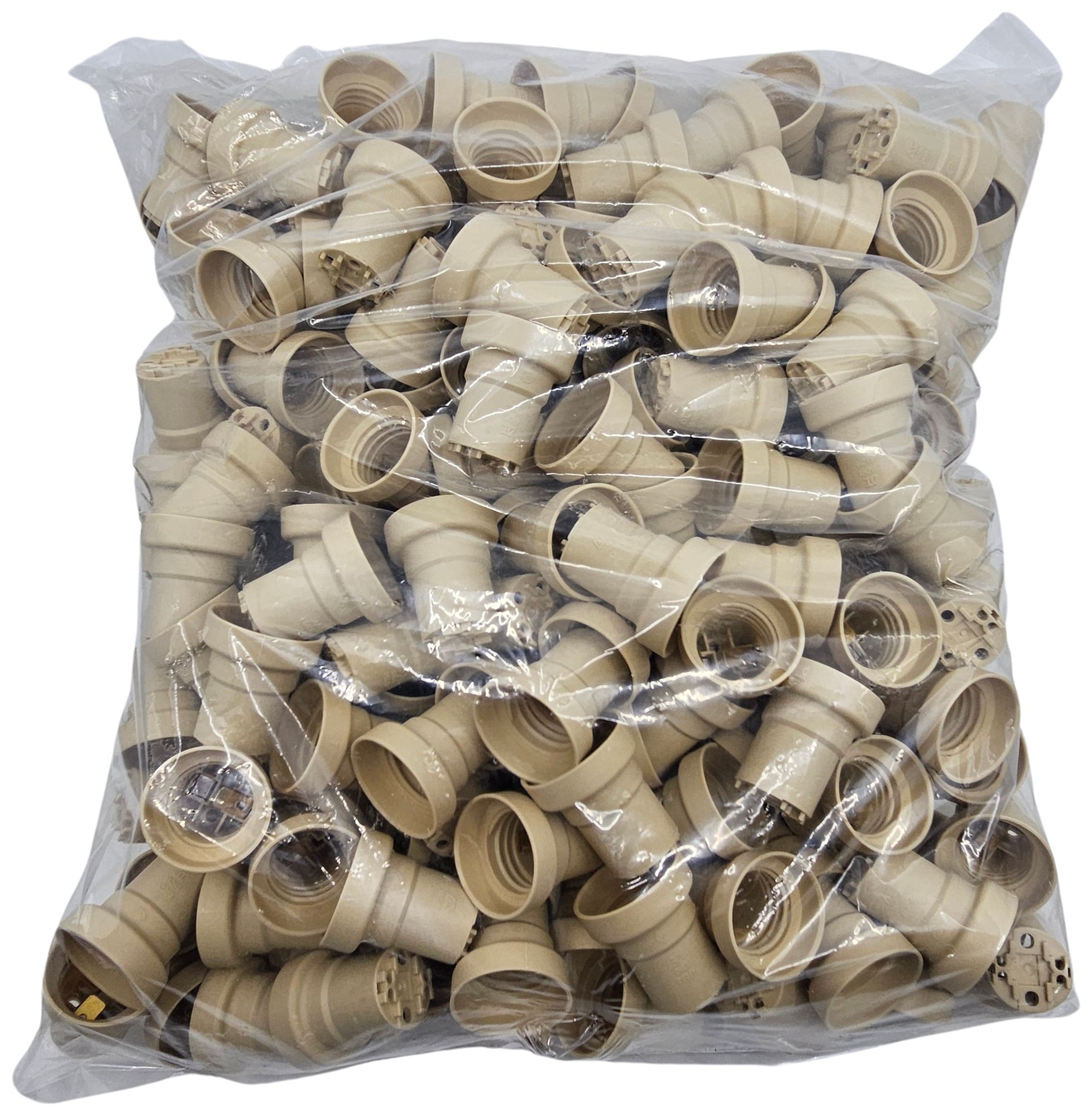 Fassung E27 ELBRO Kunststoff beige