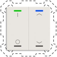 Pulsante KNX RGBW INS MDT BE-TAL600211.D1 2t/4a bianco op. "I/O"-"persiana"