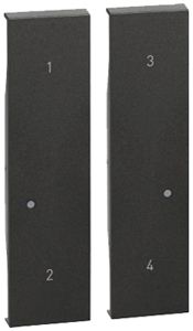 Abdeckung Living Now with Netatmo 2 Module für Funk-Szenentaster schwarz