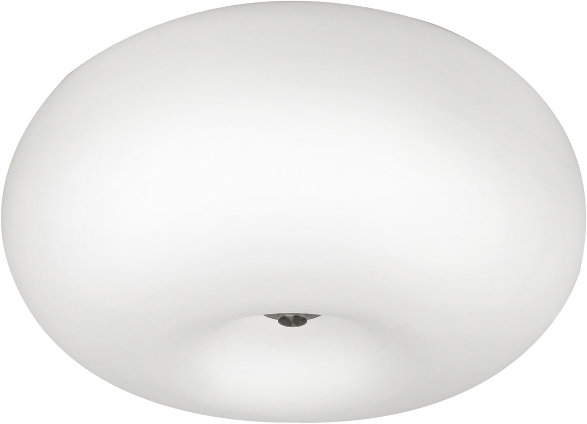 Wand-/Deckenleuchte Optica ø 350x210mm E27, 2x60W, Glas opal