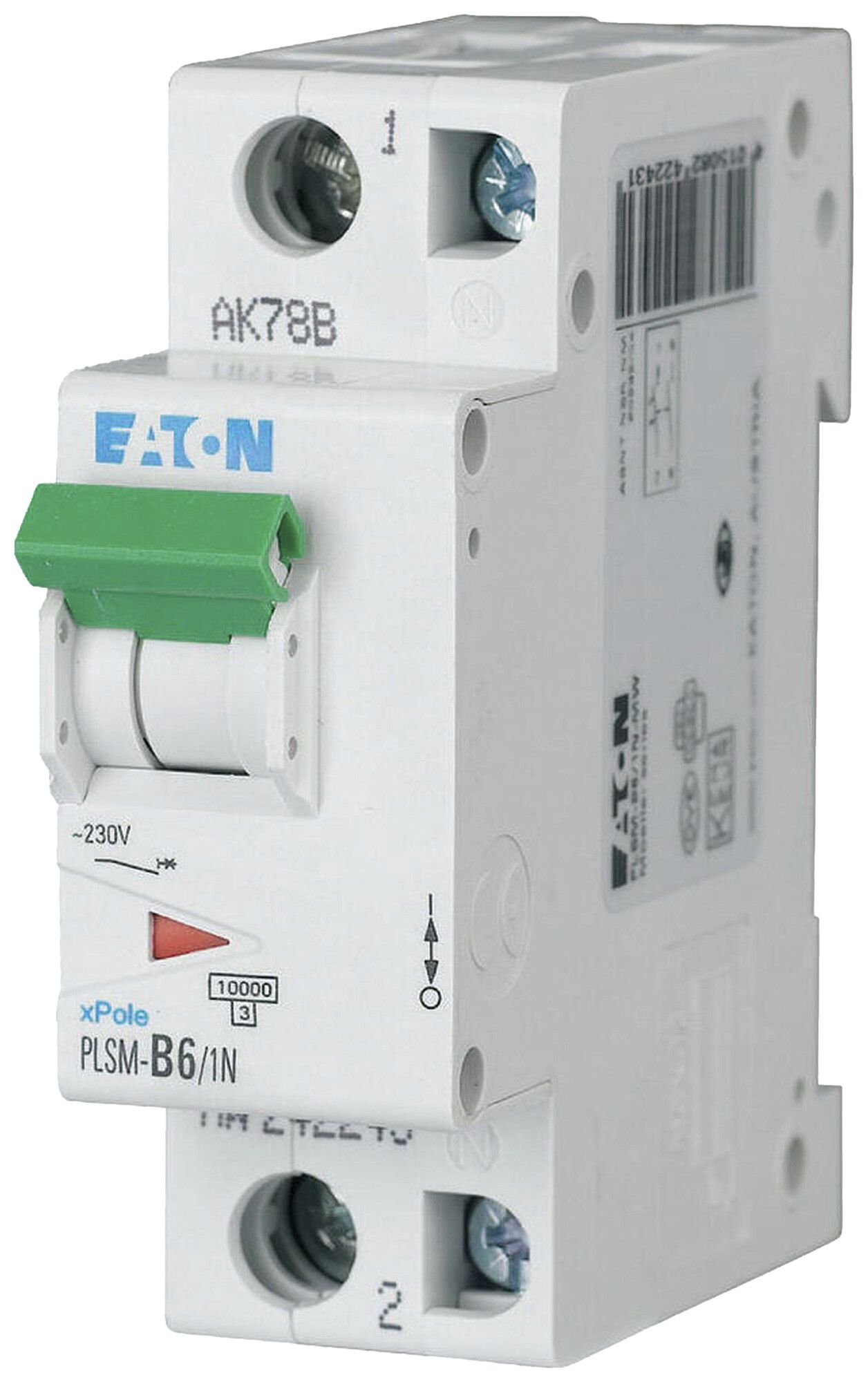Leitungsschutzschalter Eaton PLSM-C6/1N-MW 2P 230V C 6A 10kA 1.5TE