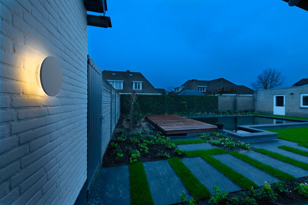 Applique LED SLV D-RING M 15W 1540lm 827/830 IP65 VAR indirect Ø250mm blanc