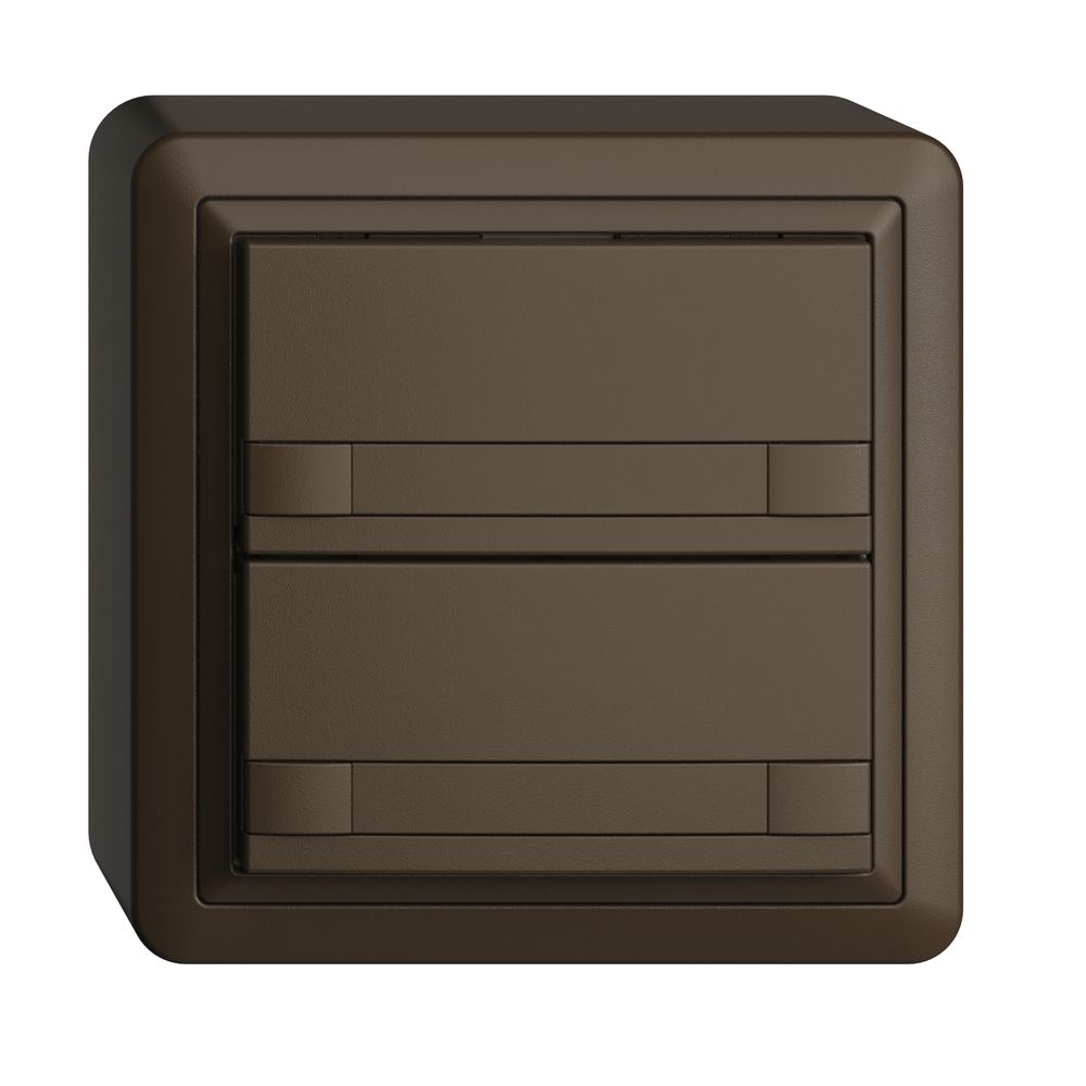 Poussoir KNX RGB AP EDUE, 250mW, s.LED, papier, 2×poussoir, comm.2×touches, cof