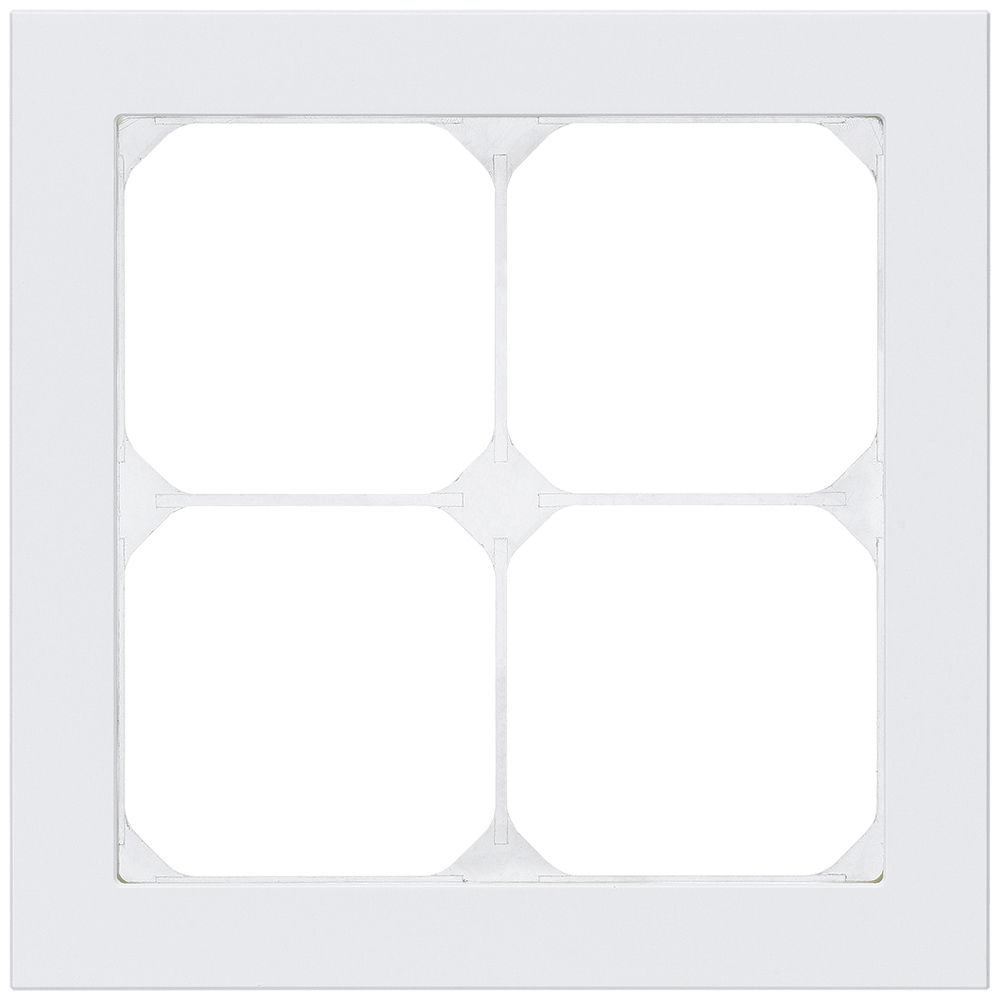 Abdeckrahmen KAL.art 2×2 154×154mm Al weiss