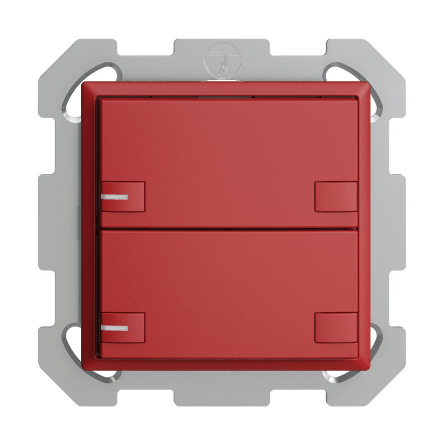 UP-KNX-Taster RGB EDUE, 250mW, m.RGB-LED, 2×Taste, 2×Tastenb., ber