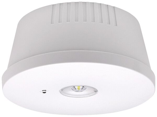 Luminaire de secours ESYLUX ELH-2 1.5W 120lm 6000K 3h Ø123×57.5mm blanc