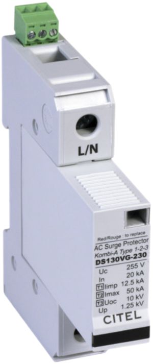 Parafoudre Flury DS 130VGS-230 type 1+2+3, 1-pôle