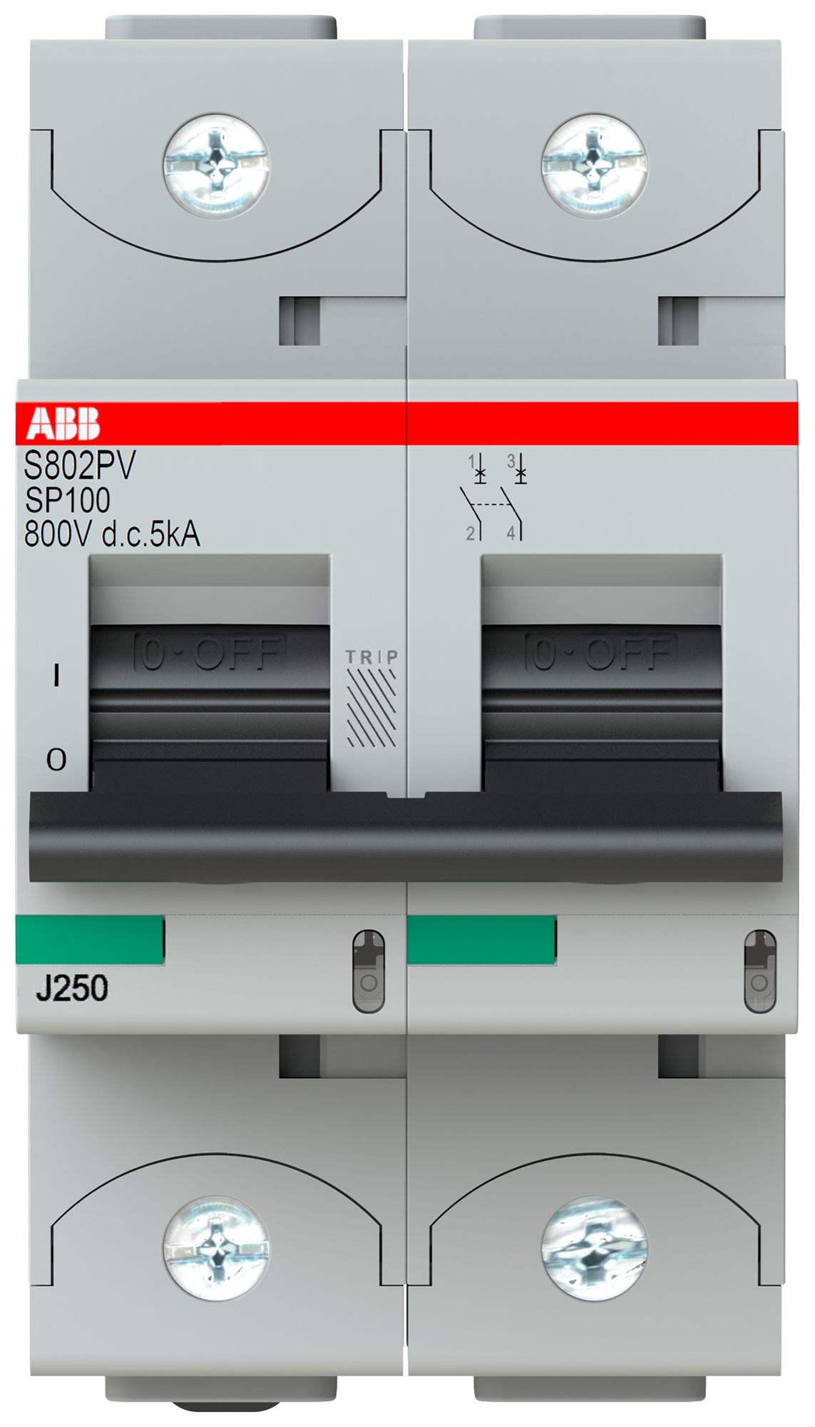 Disgiuntore ABB S802PV-SP100 2P 800VDC 100A 5kA 3UM