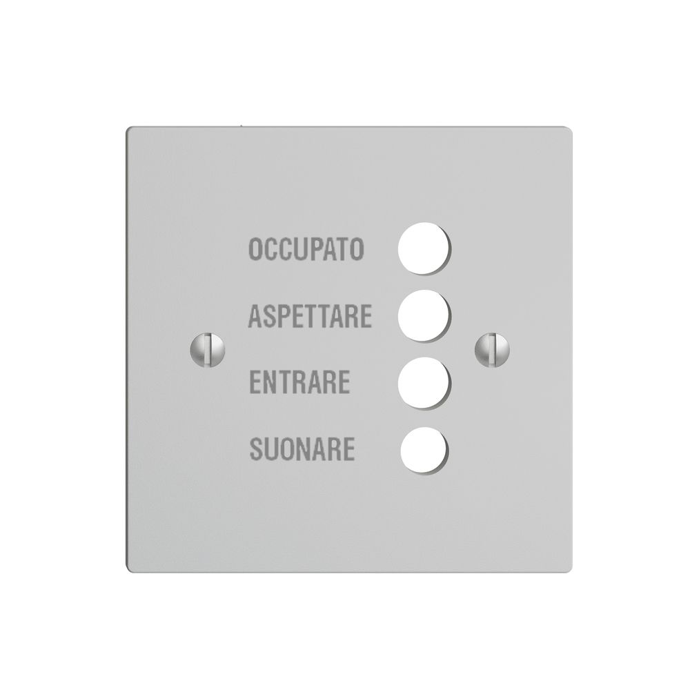 Frontplatte EDIZIOdue hellgrau, italienisch