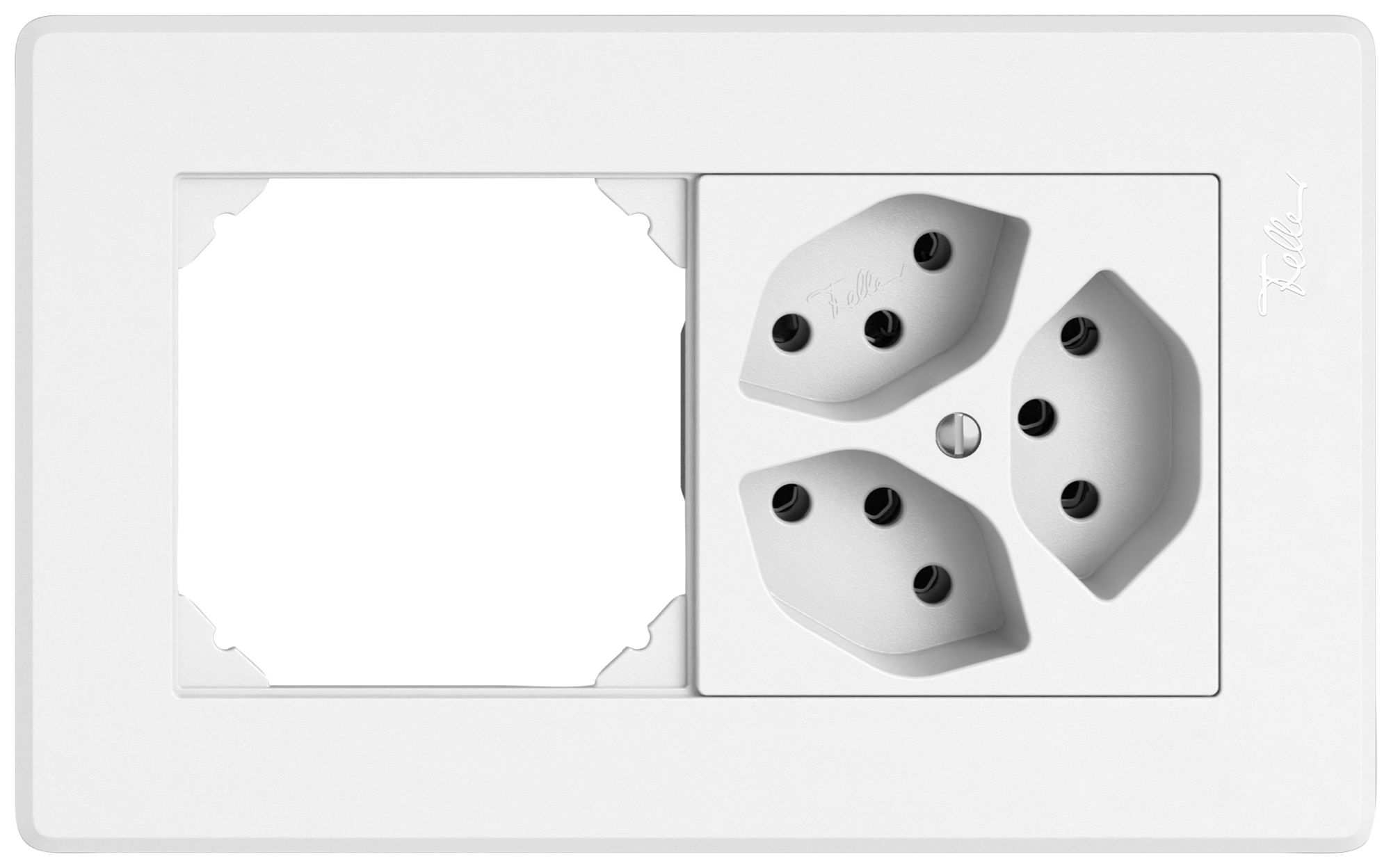 Combinaison ENC EDIZIO.liv SNAPFIX® 1×2 96×156mm vide+3×T13S blanc