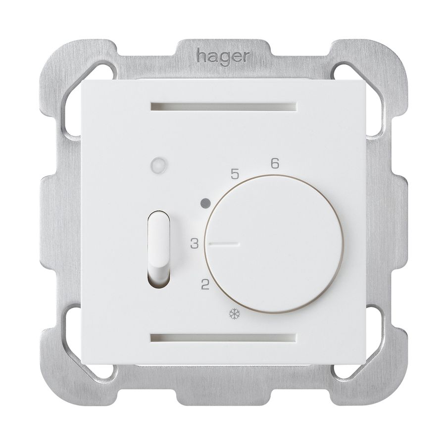 Thermostate d'ambiance ENC kallysto blanc avec interrupteur plaque fixation