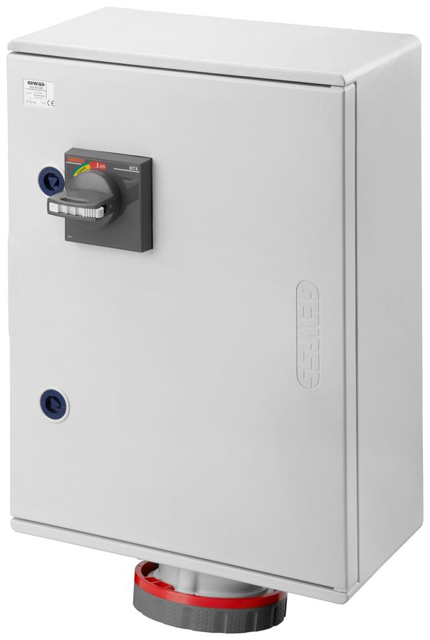 Presa CEE AP Gewiss IB 4P 125A 380…415V ro 6h bloccaggio elettri.automatica IP55