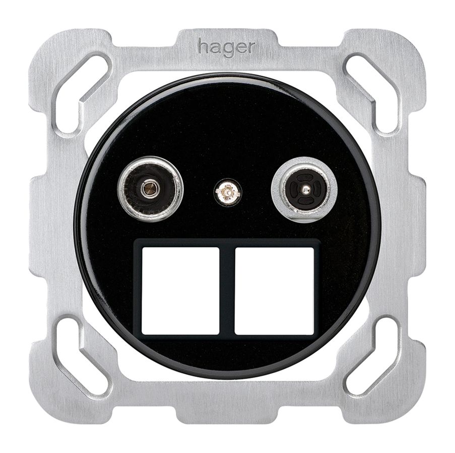 Presa multimedia INC basico TV-R mont.B 23dB 2GHz nero