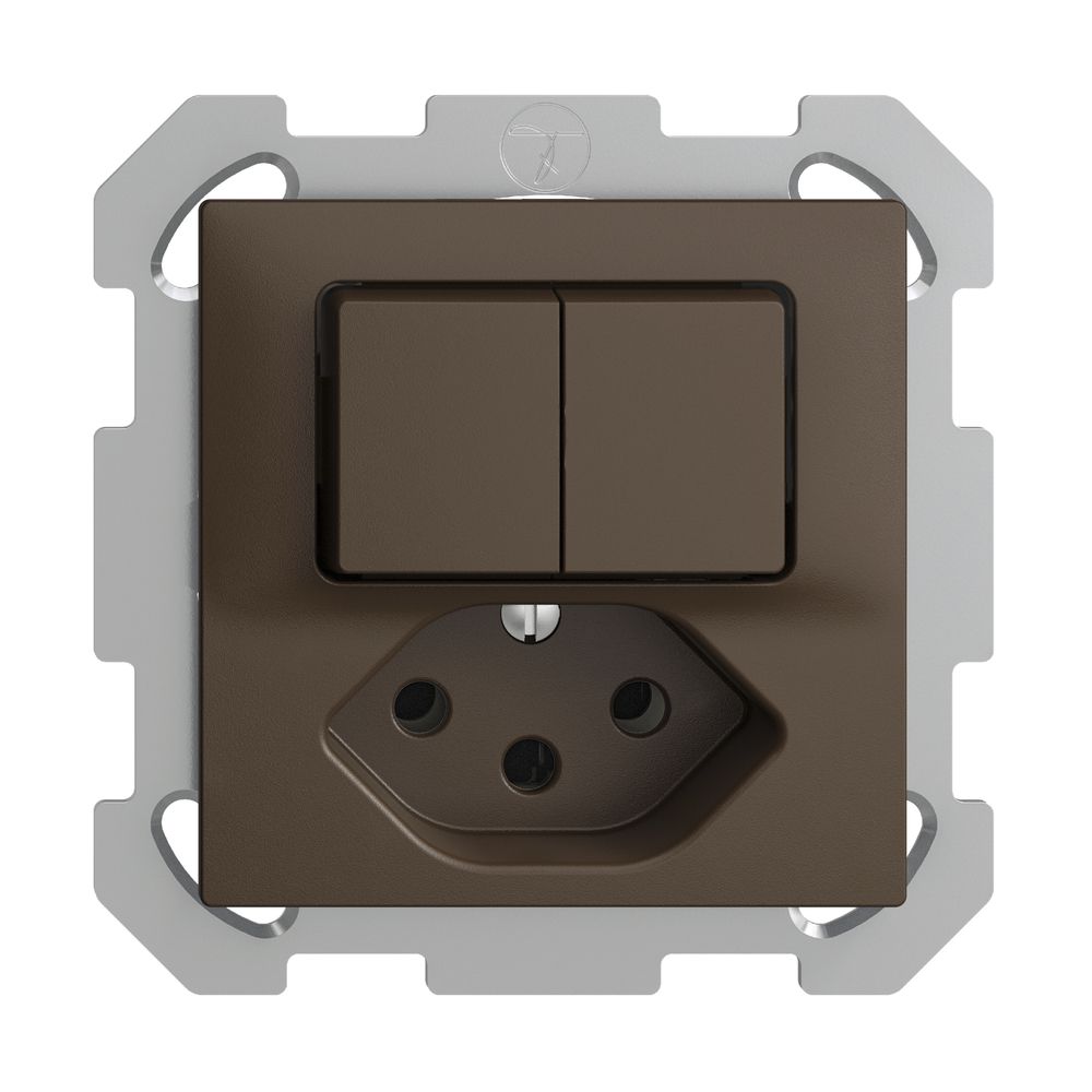 UP-Kombination 2×A-R/1P+T13 EDIZIOdue coffee mit Shutter