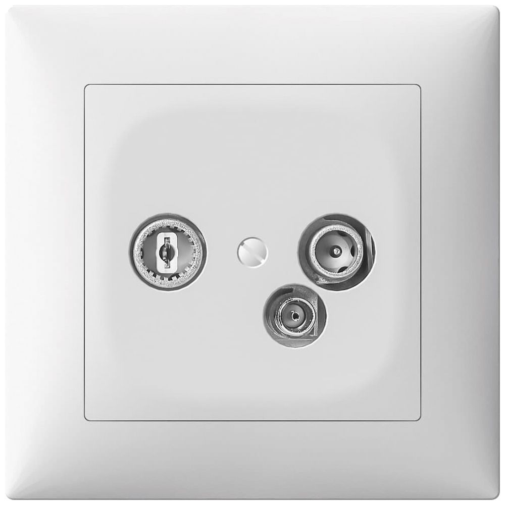 UP-Antennendose SIDUS TV-R-Daten 23dB/65 weiss