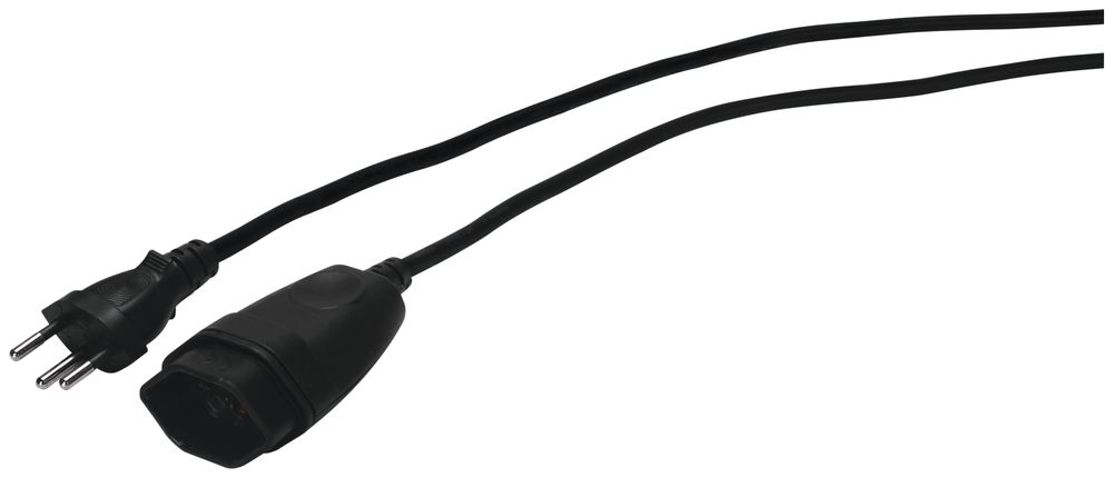 Prolunga Steffen T12 spina T13 presa nero 5m con PB 3×1mm²