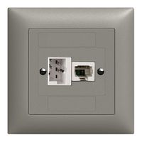 Presa di raccordo INC xDSL RJ45/TT83 grigio scuro ITplus EDIZIOdue con filtro