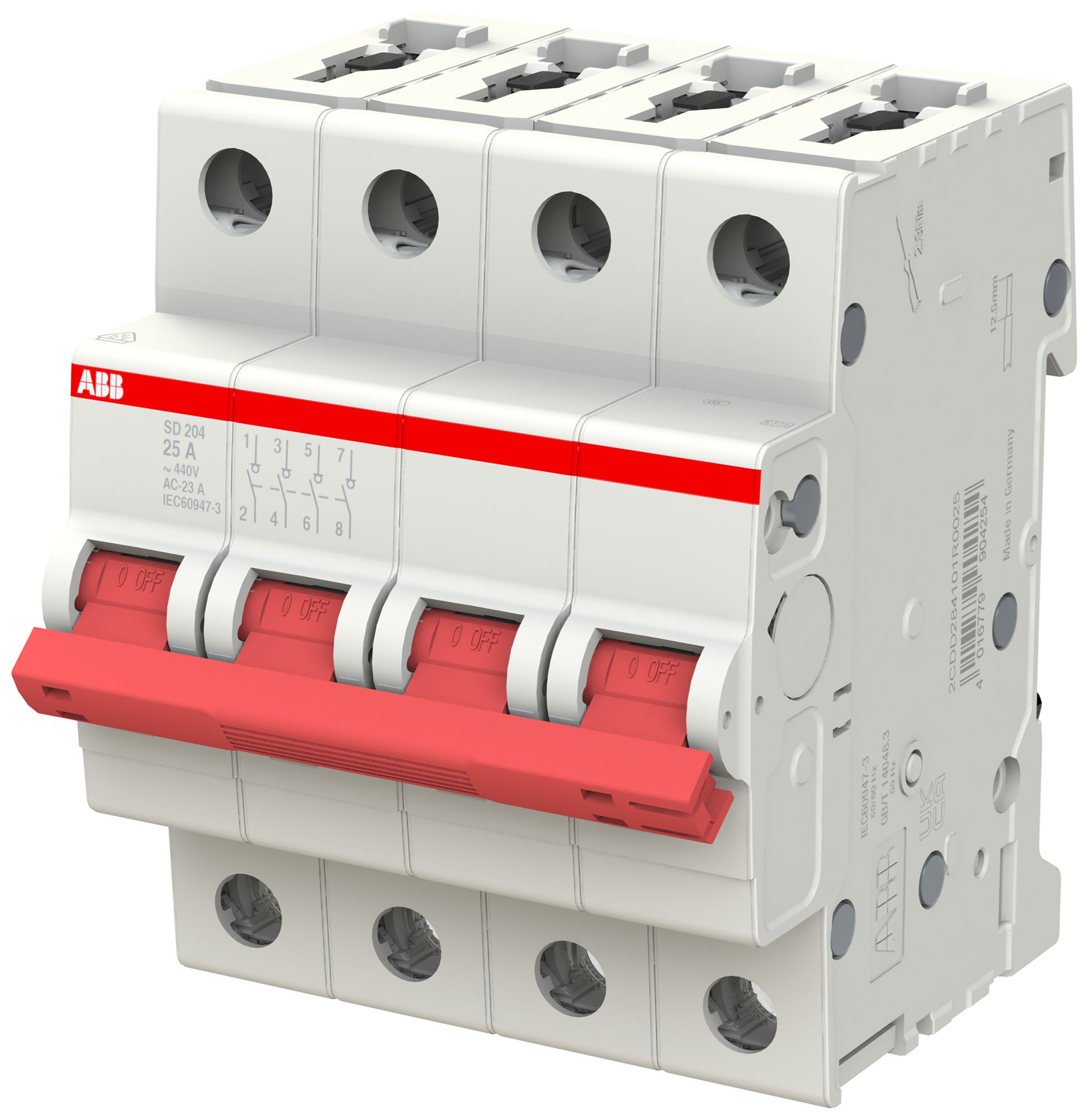Sectionneur de charge AMD ABB pro M compact SD204/25 25A 4P 440V 4UM
