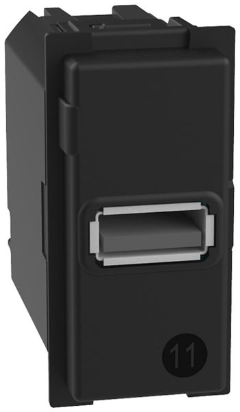 Prise de charge USB INC Legrand Living Now 1 module 1×USB-A 3000mA 5V noir
