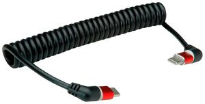 Cavo USB ROLINE USB-C/USB-C 480Mbit/s 60W 360° spiralizzato nero 1.5m