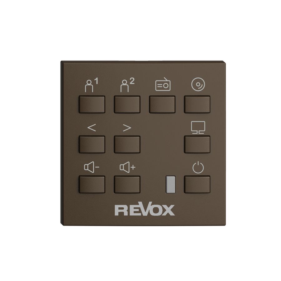 Kit montaggio EDIZIOdue F per Voxnet con 10 tasto & finestra IR, coffee