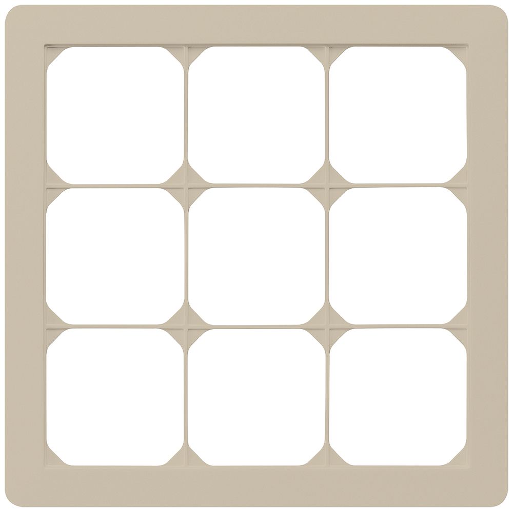 UP-Abdeckrahmen kallysto.trend 3×3 beige 214×214mm
