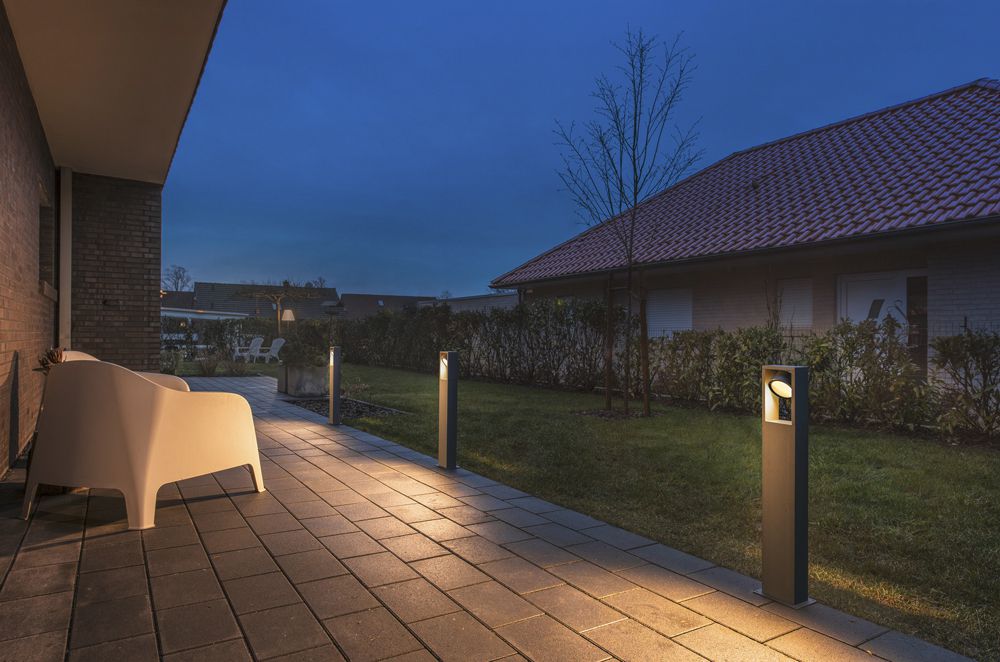 LED-Pollerleuchte SLV ESKINA FRAME 75 FL 15W 3000/4000K 1100lm IP65 anthrazit