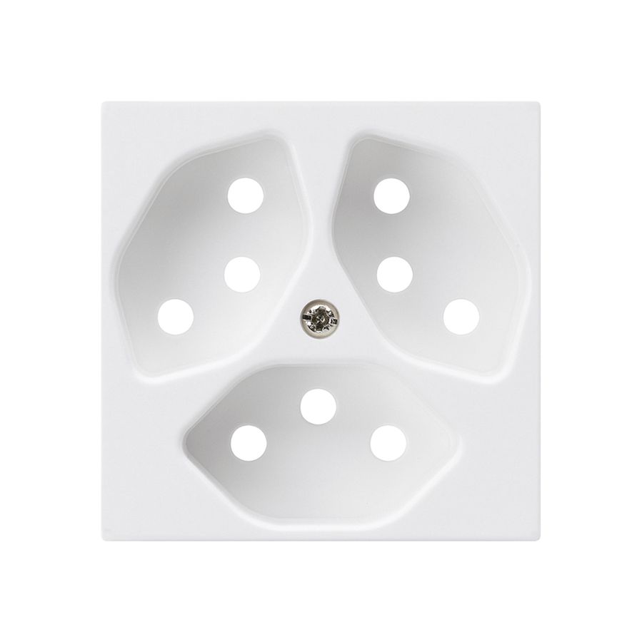 Plaque frontale kallysto 3×T13 60×60mm blanc avec sécurité enfants