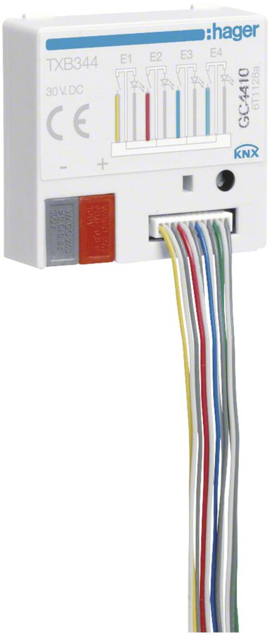 Interface pour poussoir KNX INC Tebis quadruple+LED