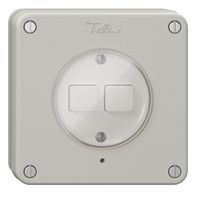 UP-Nebenstelle 2K/2T zu Druckschalter NEVO Wiser lichtgrau