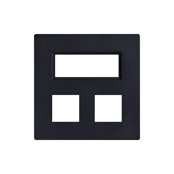 Frontplatte EDIZIOdue elegance für 2×Taster+RTH graphitgrau