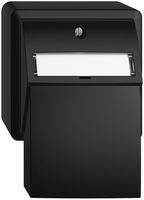 Kit montaggio AP EDIZIOdue, con cappa di uscita dritta, per 2×Keystone, nero