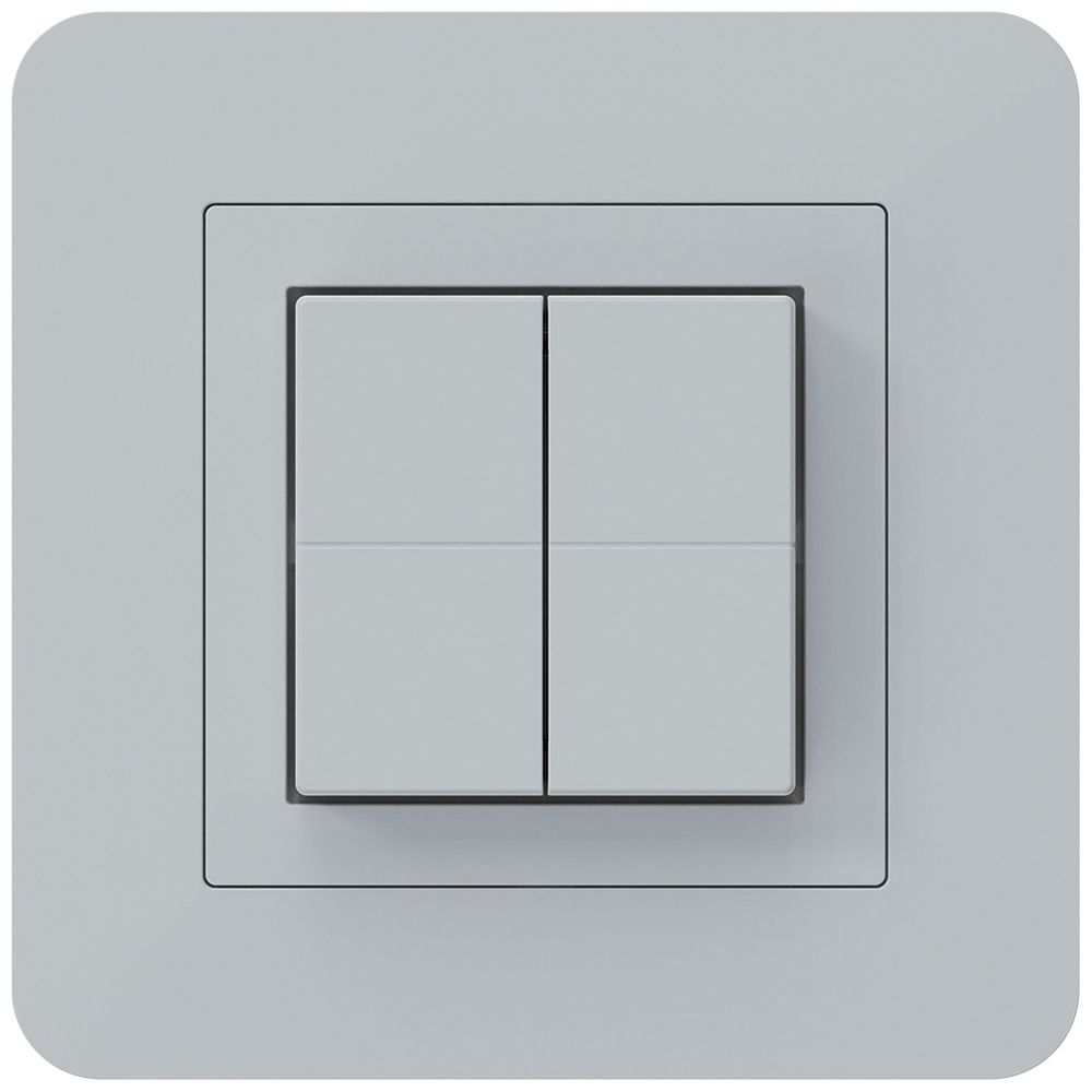 Funktaster Friends of Hue KTR, 4×, 94×94mm, hellgrau