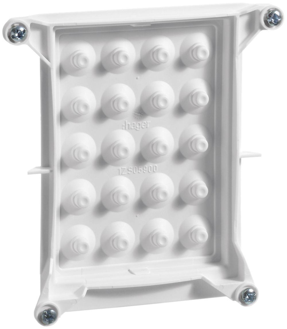 Piastra passacavi Hager univers per armadi IP30/44/54 lato opposto