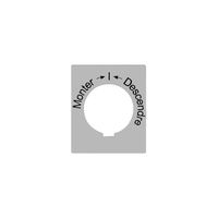 Kennscheibe Monter->I<- Descendre für Schwenktaster FLF FH