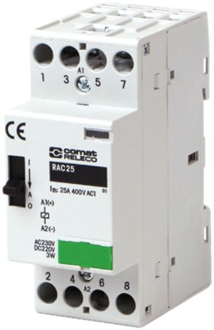 Contattore AMD ComatReleco RAC, 230VAC, 3Ch+1R 40A, ON-OFF-AUTO