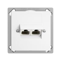 EB-Dose 2×RJ45/u 4P getr. EDIZIOdue weiss ITplus
